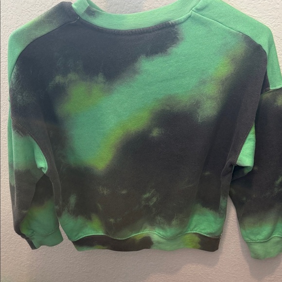 H&M Smiley World Green/Black Tie-Dye Kids Sweatshirt - Picture 3 of 4